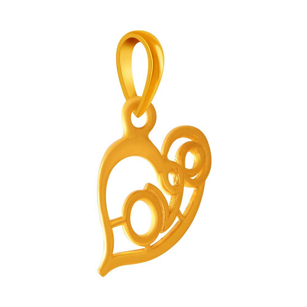 14K gold Heart shaped LOVE pendant