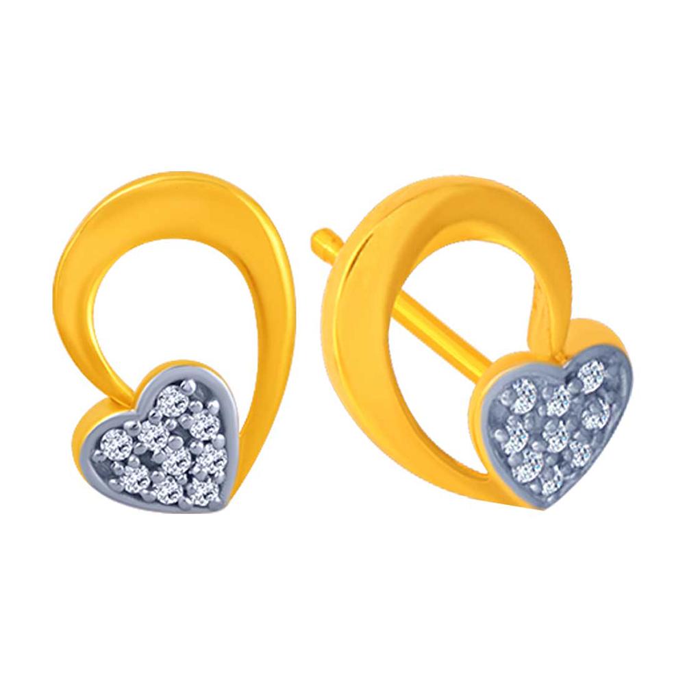 Exclusive Heart Shape 14K Gold Earrings