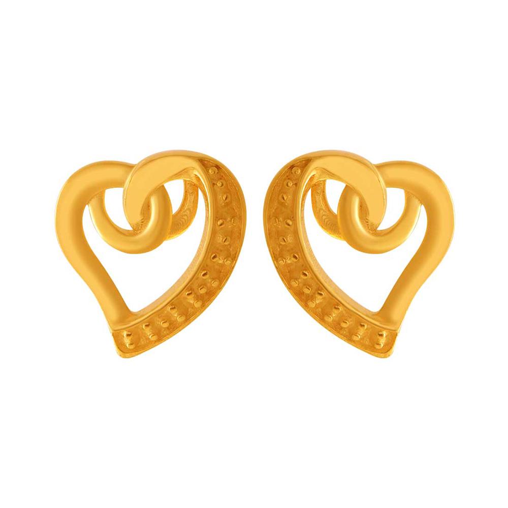 14K Heart Loop Solid Gold Earrings