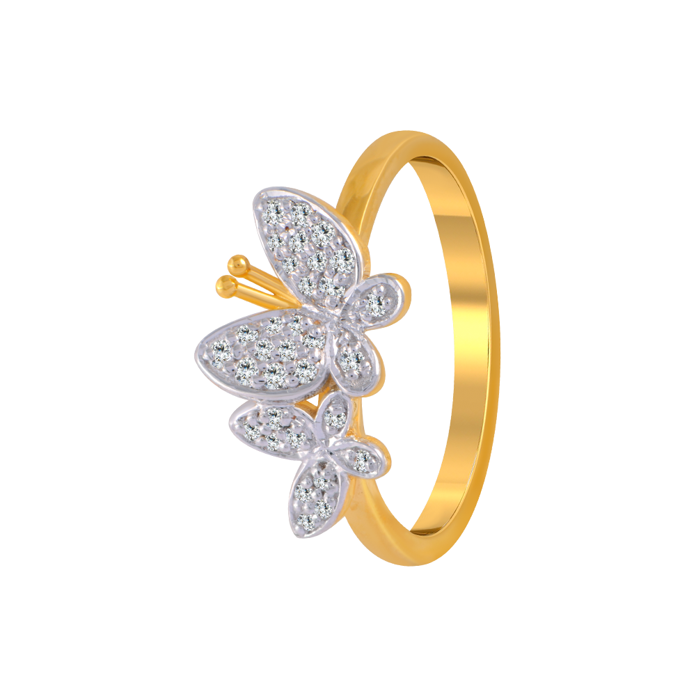 Buy Buzzy Butterfly Heart Gold Ring - Joyalukkas