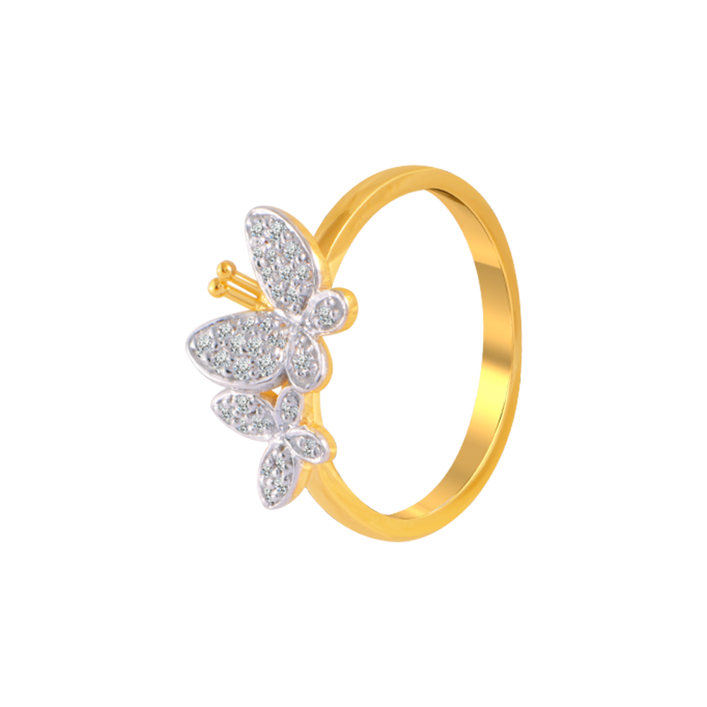 I Jewels Rose Gold Plated Elegant CZ American Diamond Adjustable Ring For  Women Alloy Gold Plated Ring Price in India - Buy I Jewels Rose Gold Plated  Elegant CZ American Diamond Adjustable