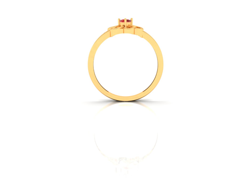 High Quality Gold Plated Circular Shape Oval Design Cz Stones Finger Ring
