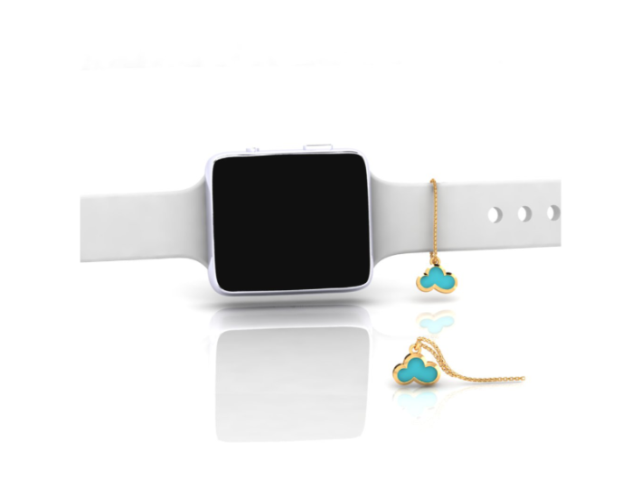 14K Cloud-shaped Gold Smart Watch Charm