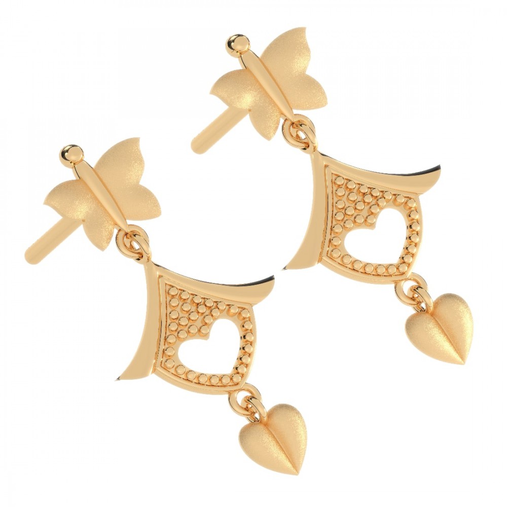 14KT (585) Yellow Gold Earring for Women