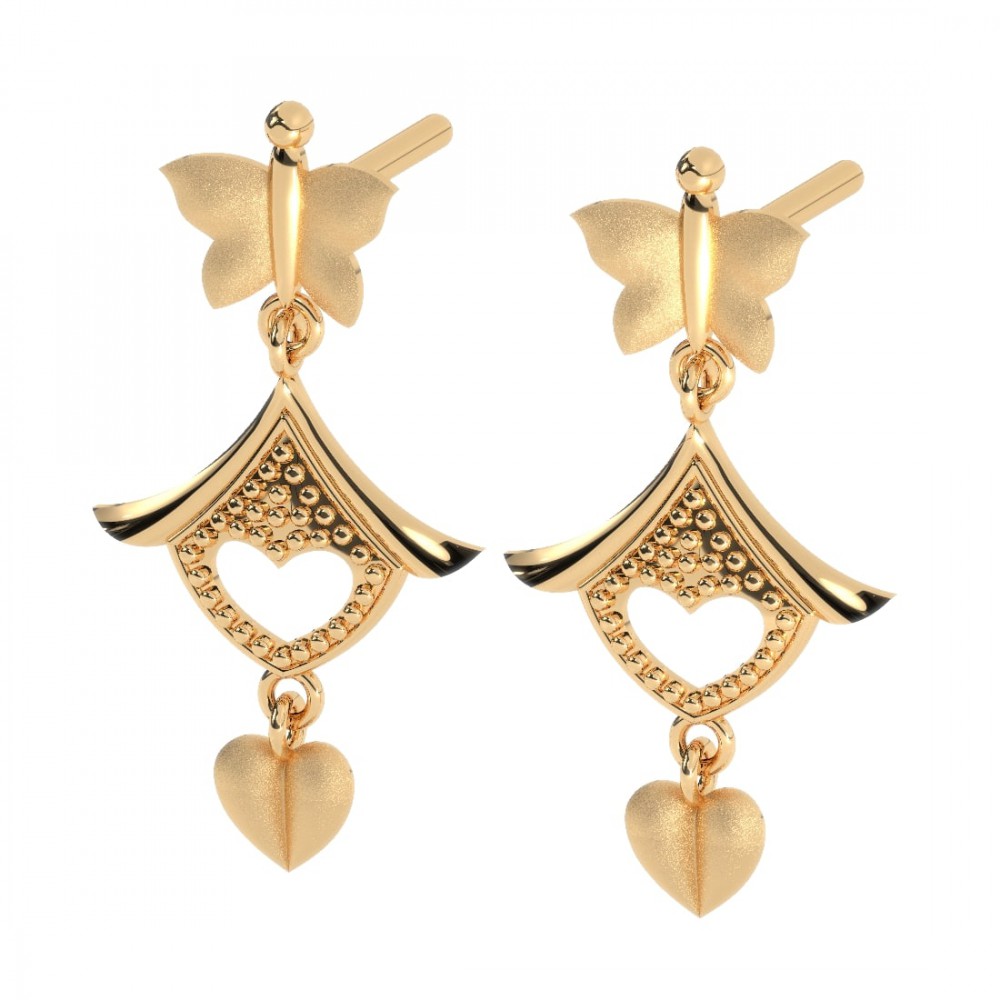 14KT (585) Yellow Gold Earring for Women