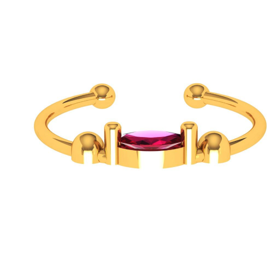 14K Classic Pink Stone Clip-On Nose Ring