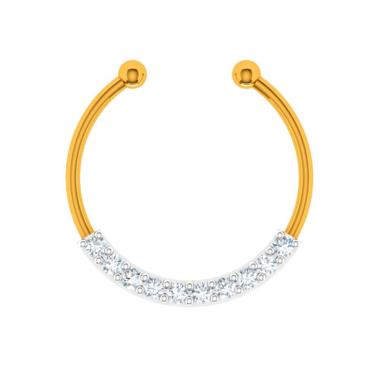 Buy Anuradha Art Round Shape Traditional Nose Ring For Women | Bridal Nose  Pin | Studs Nose Pin | Clip-on Nathiya | Gold Nose Pin Online at Low Prices  in India |