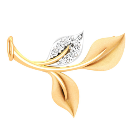 Petal Motif 14K Gold Pendant