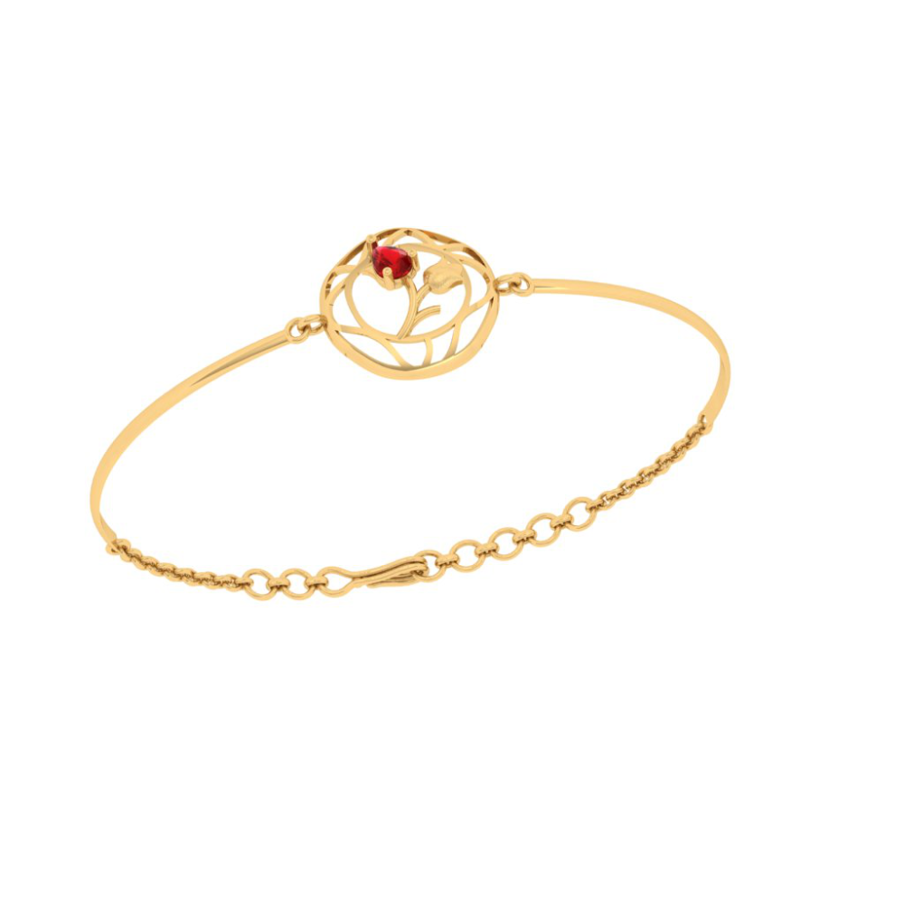 Diamond Studded Gold Bracelet With Utmost Precision