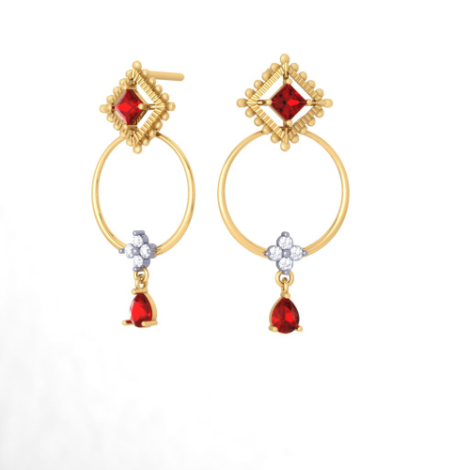 Round Shaped Gold Earrings Design To Wear Daily