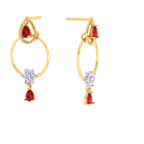 Gold Earrings With Artisanal Craftsmanship