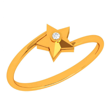 Engagement crystal ad women's round gold ridged single stone diamond ring  at Rs 15000 | हीरे की सगाई की अंगूठी in Gwalior | ID: 26454429573