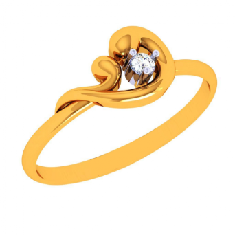 Front open gold sleek ring -