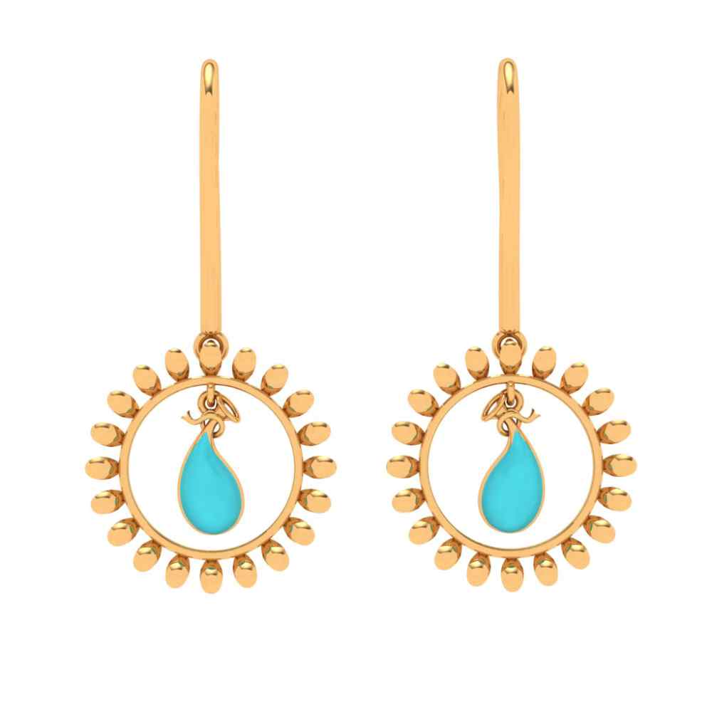 Gold Casual Earrings - PC Chandra Jewellers