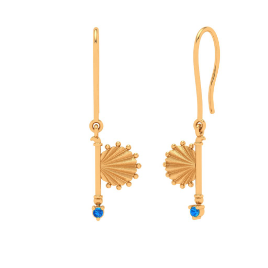 Beautiful pearl drop design 14k yellow gold earring set from PC Chandra  jewellers