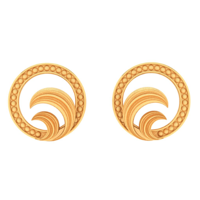 1 GRAM GOLD PLATED EARRINGS STONE STUD EARRINGS DESIGN SET OF 2 – Radhe  jewellery