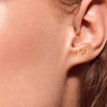 14k Gold Sweetheart Sleek Studs Earrings From Amazea Collection