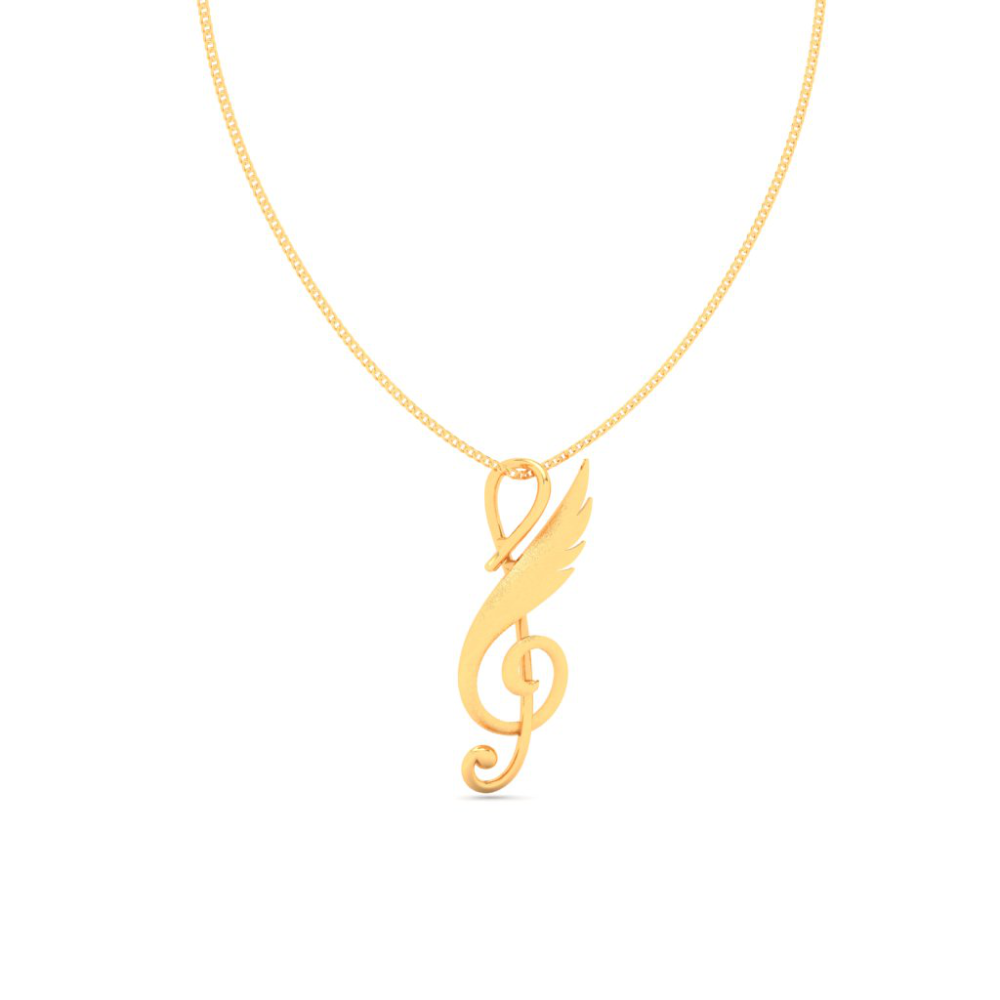 Rose Gold Musical Notes Diamond Pendant – GIVA Jewellery
