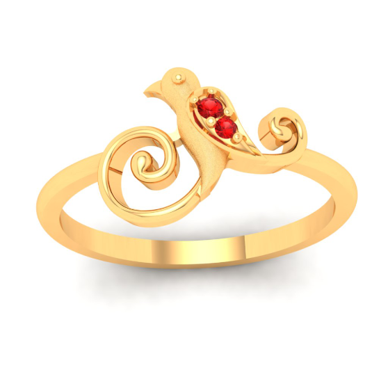 Classic Gold Heart Finger Ring | PC Chandra Jewellers