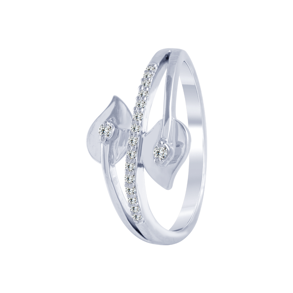 14k White Gold V-shaped Diamond Wedding Ring #106360 - Seattle Bellevue |  Joseph Jewelry