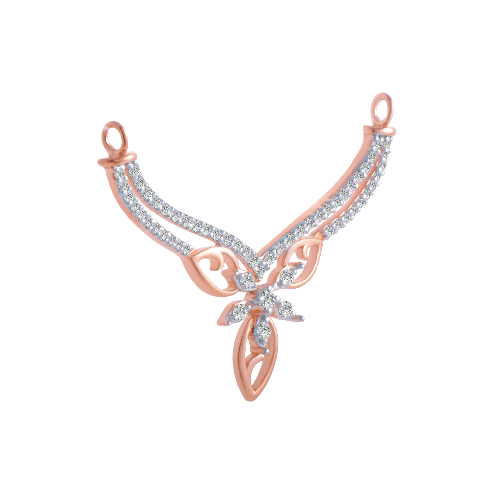 14KT (585) Rose Gold and Solitaire Pendant for Women