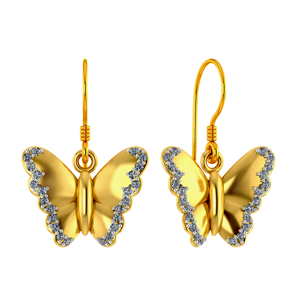 Yellow Butterfly Earrings | Milou Jewelry | Wolf & Badger