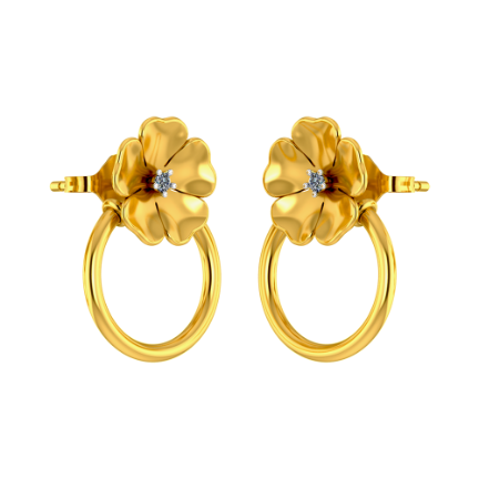 JouelArts American Diamond Rose Gold Earring Bali - JouelArts