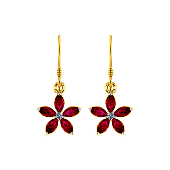 Purchase Gold Stud Earrings for Women Online | PC Chandra Gold Lite  Collection