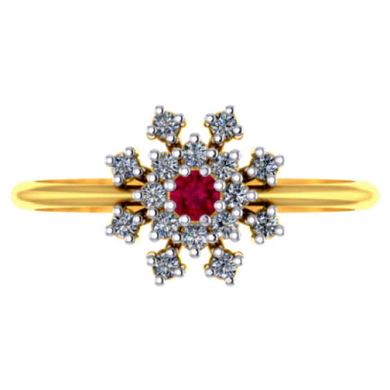 14K Gold Red Garnet Diamond Ring/red Garnet Diamond Engagement Ring/anniversary  Ring/birthday Ring/300 Dollar Diamond Ring/promise - Etsy