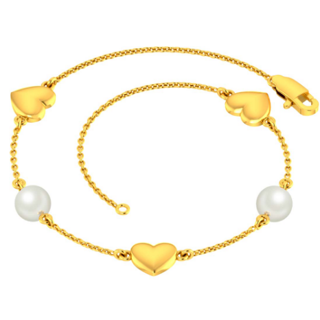 14k Real Yellow Gold Herringbone Chain Bracelet for Women – NORM JEWELS