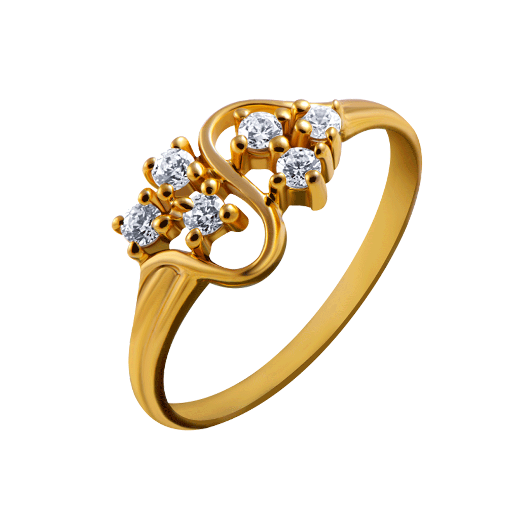 14 Karat yellow gold finger ring crafted for every woman
