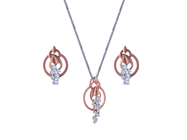Jewelry Set With Paw Print Charm | Rose Gold Necklace Chain pendant –  CatCurio Pet Store