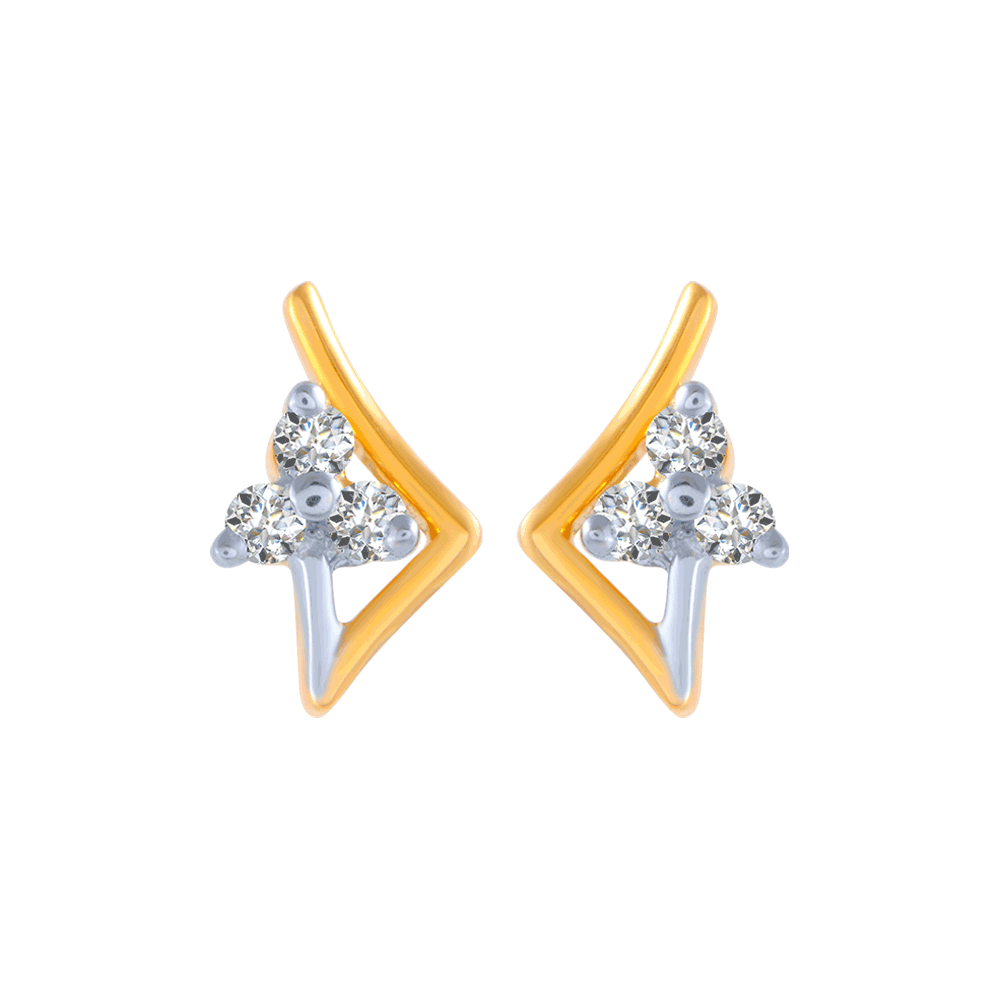 Round Cut Diamond Earrings | Simulated Diamond Studs – Modern Gents
