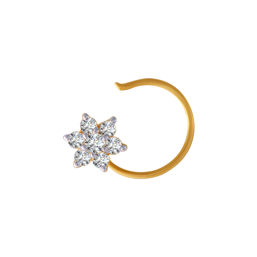Real Diamonds Round Diamond Nose Rings, Weight: 1.50 Gms at Rs 12500 in  Mumbai