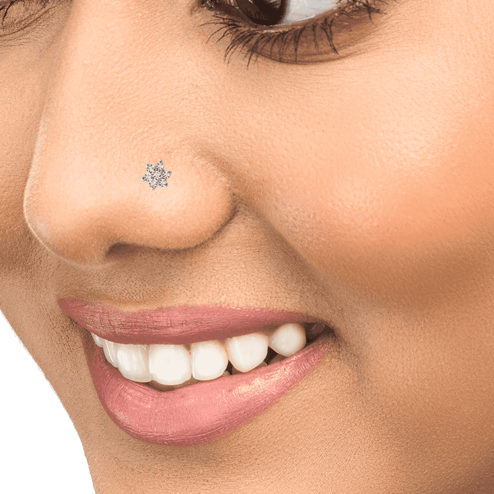 justering Pastor lækage Buy Diamond Nose Pins Online | Nosepin Designs - PC Chandra
