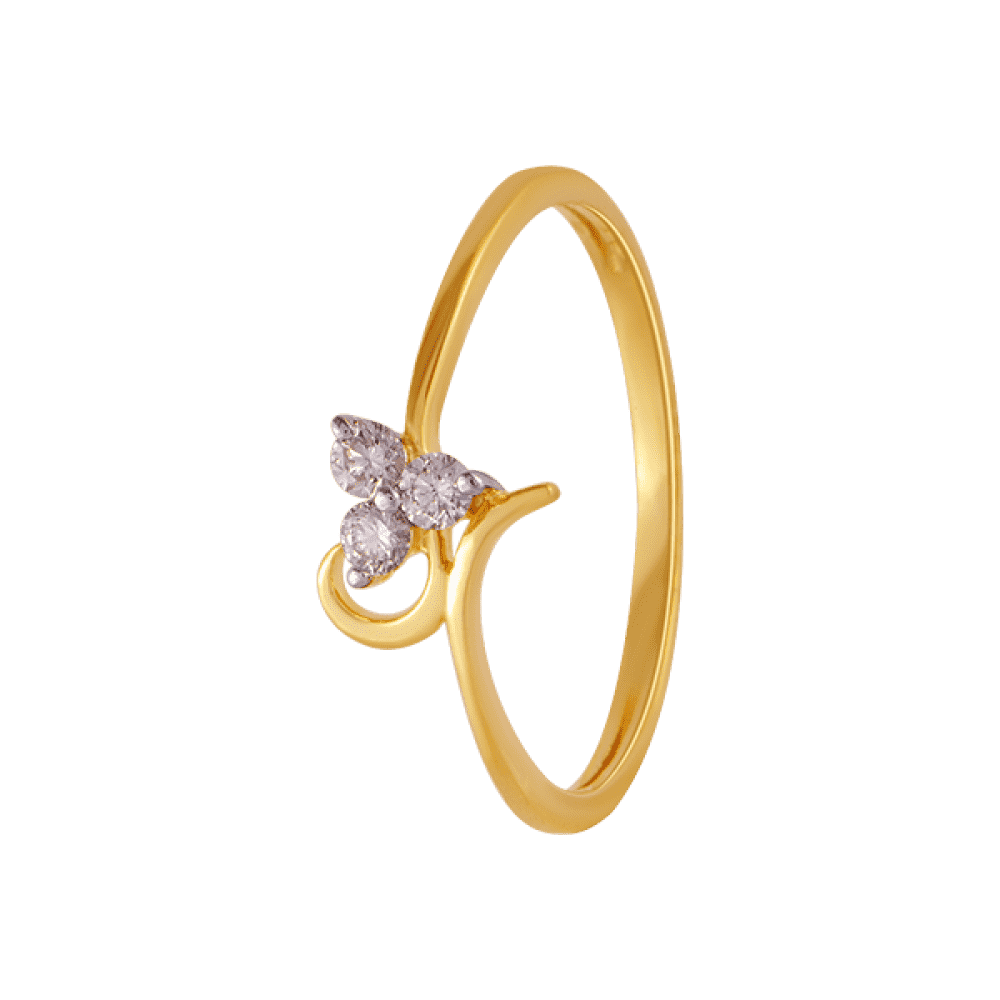 PC Chandra 14K White Gold Diamond Flower Rings Collection Online