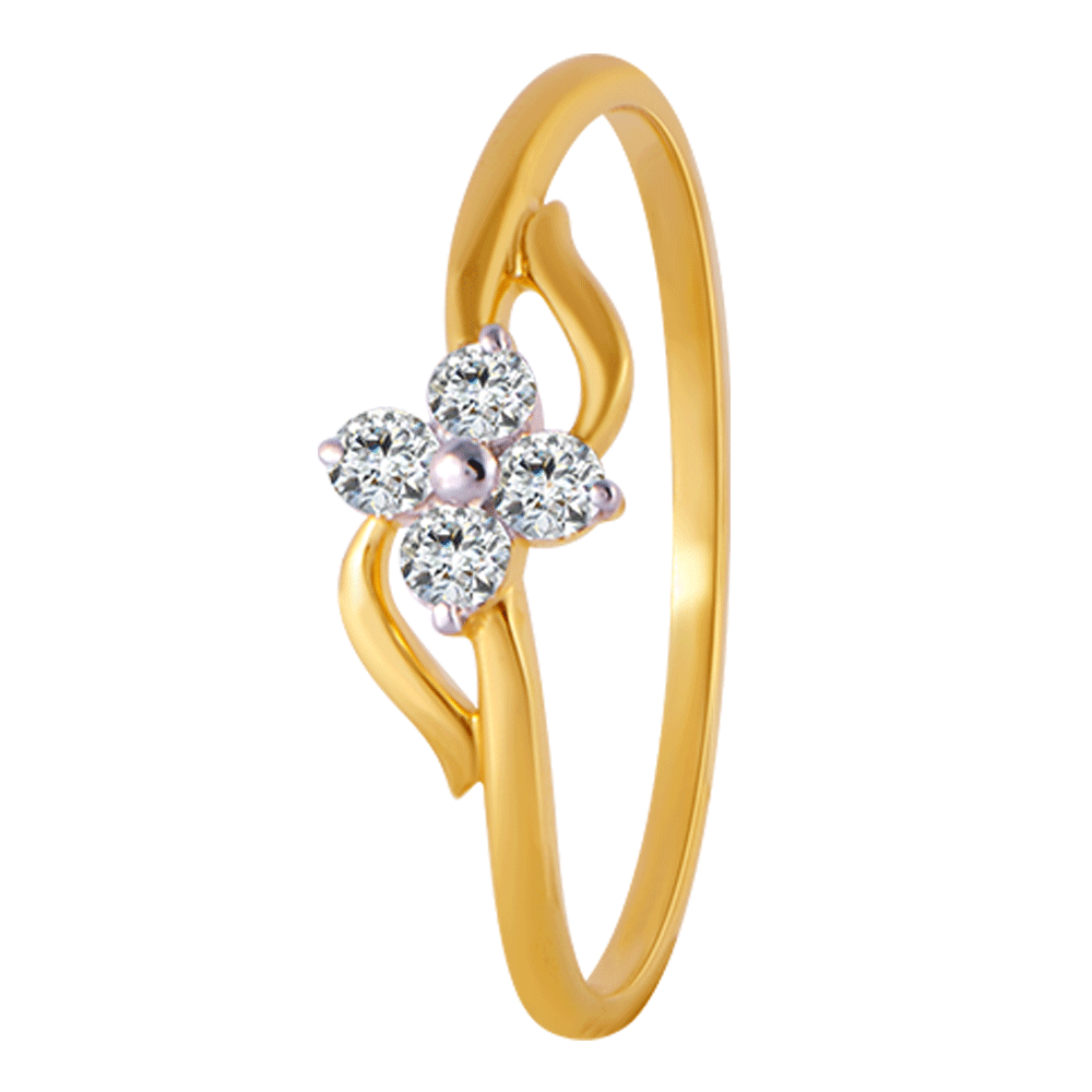 Buy 22K Yellow Gold Diamond Rings | Unique Ring Designs |PC Chandra
