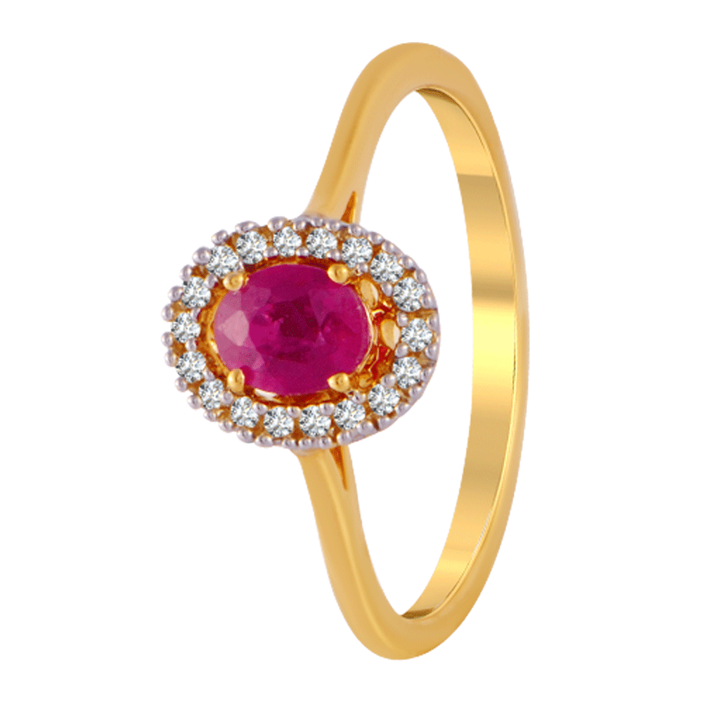 PC Chandra 18K Rose Gold Diamond Flower Rings Collection Online