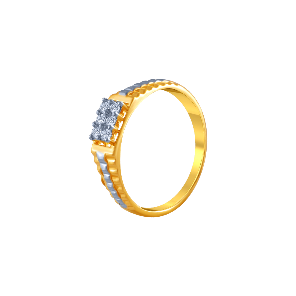 Simple 14K Gold Diamond Finger Ring for Women | PC Chandra Diamond  Collection