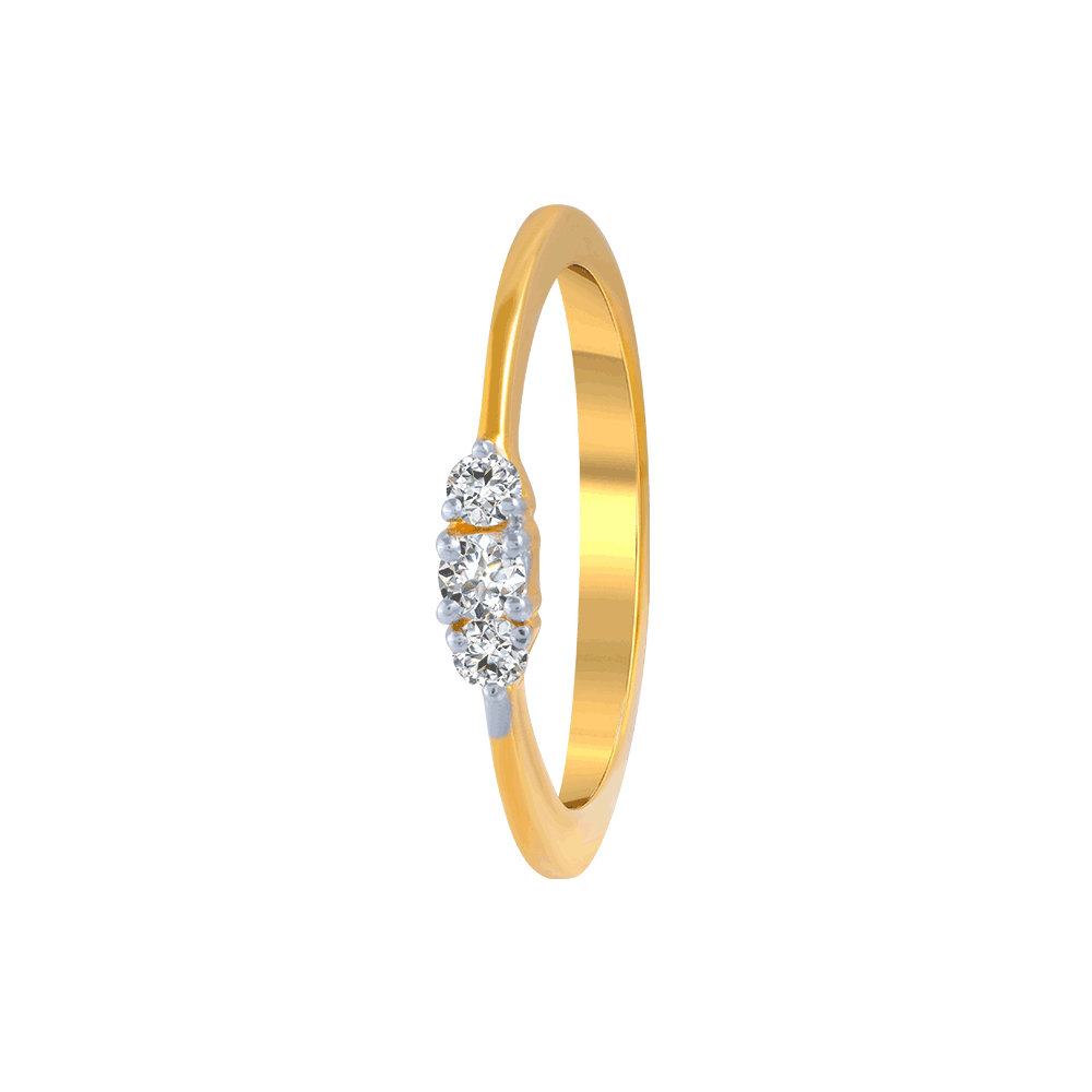 Chic 14k Gold and Diamond Thumb Ring| PC Chandra