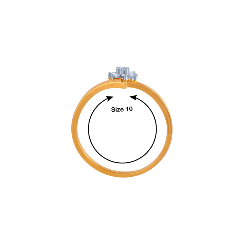 Glamorous 18 Karat Rose Gold And Diamond Finger Ring
