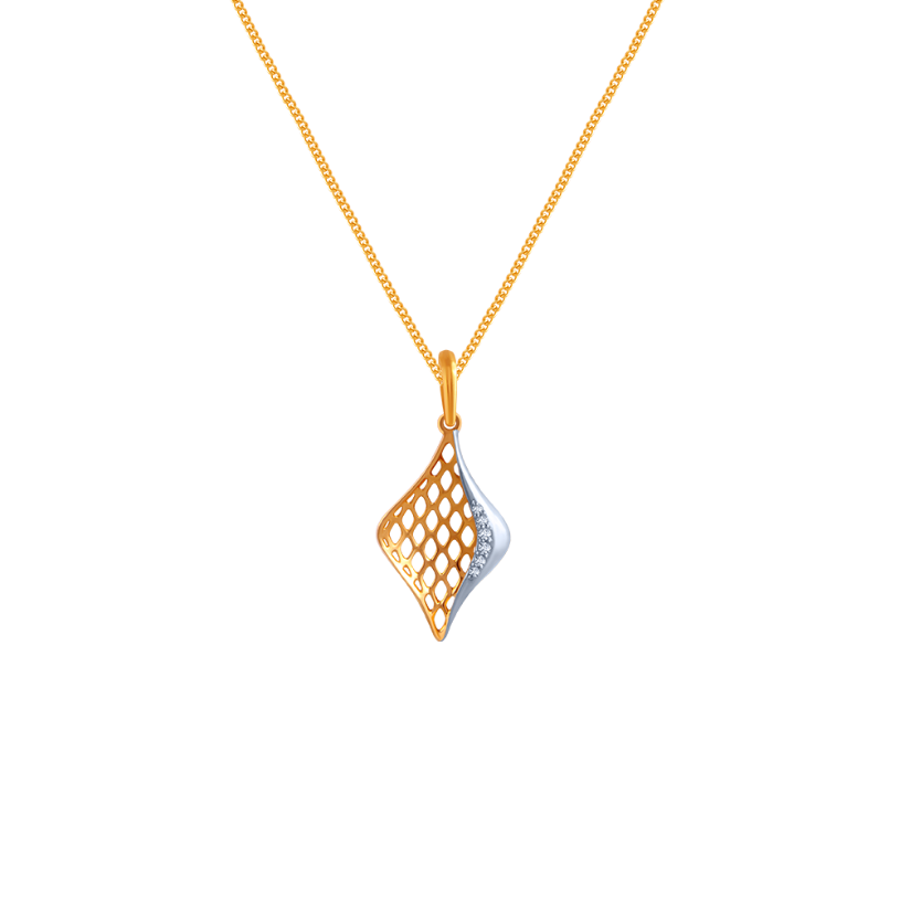 Honeycomb Dual Colour Diamond Pendant