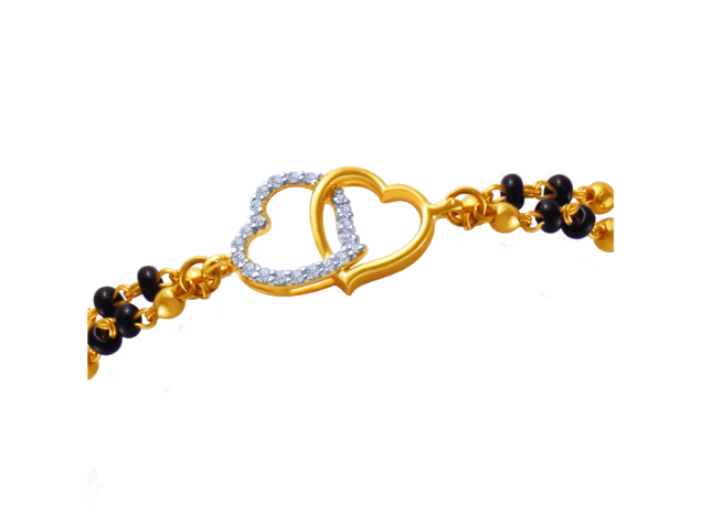 Mangalsutra Bracelet With Gold Plating and Zircon Stones from Kushal's