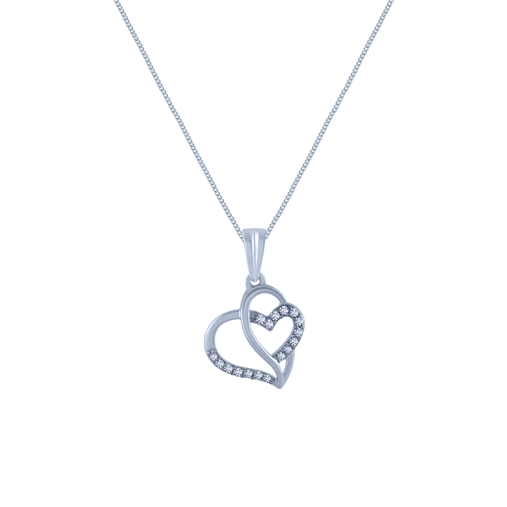 18K (750) White Gold and Diamond Pendant for Women