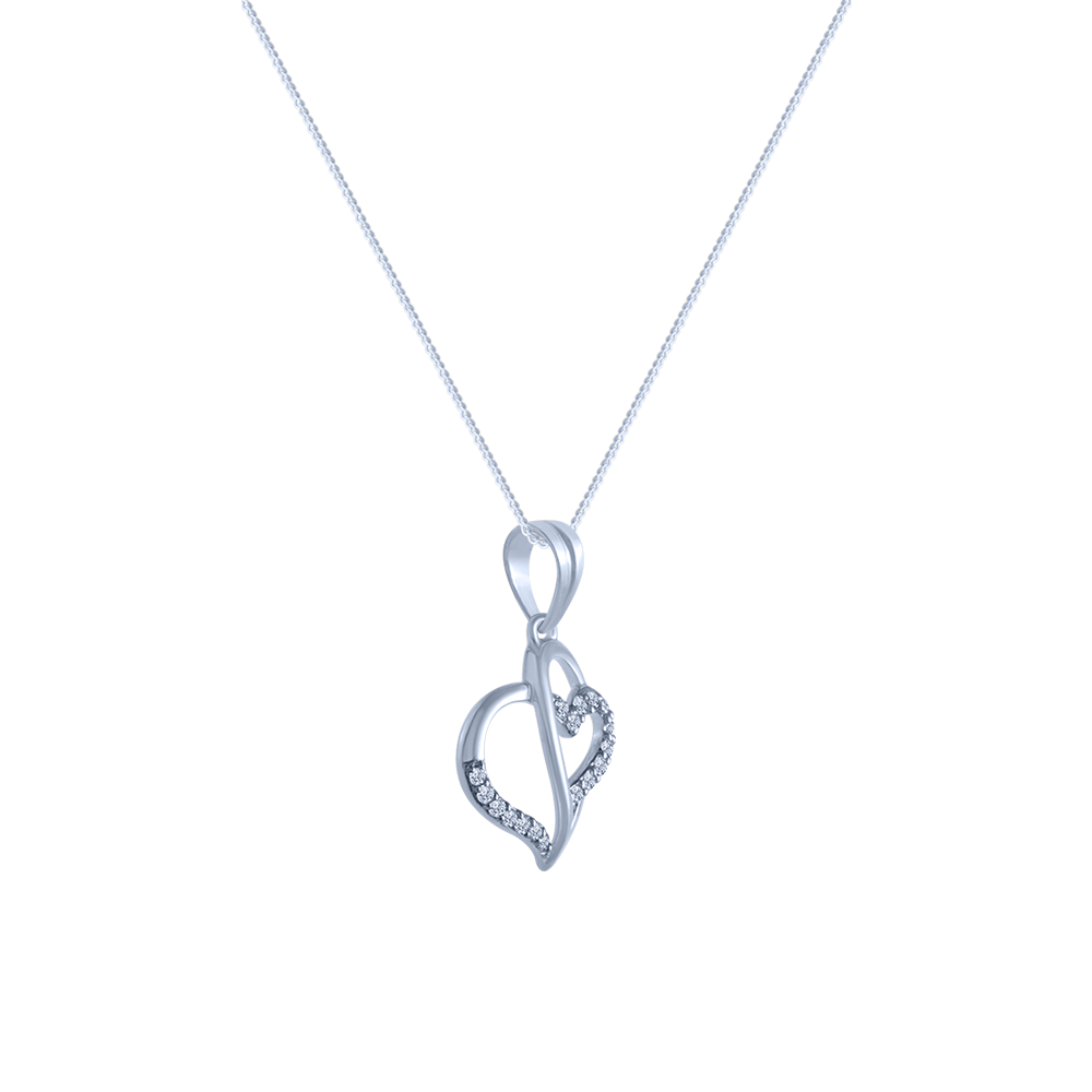 18K (750) White Gold and Diamond Pendant for Women