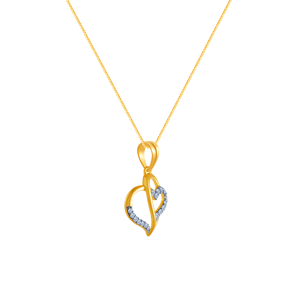 18K (750) Yellow Gold and Diamond Pendant for Women
