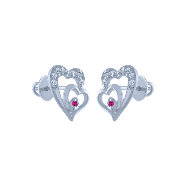 Buy White Gold 750 Stud Earring Online in India - Etsy