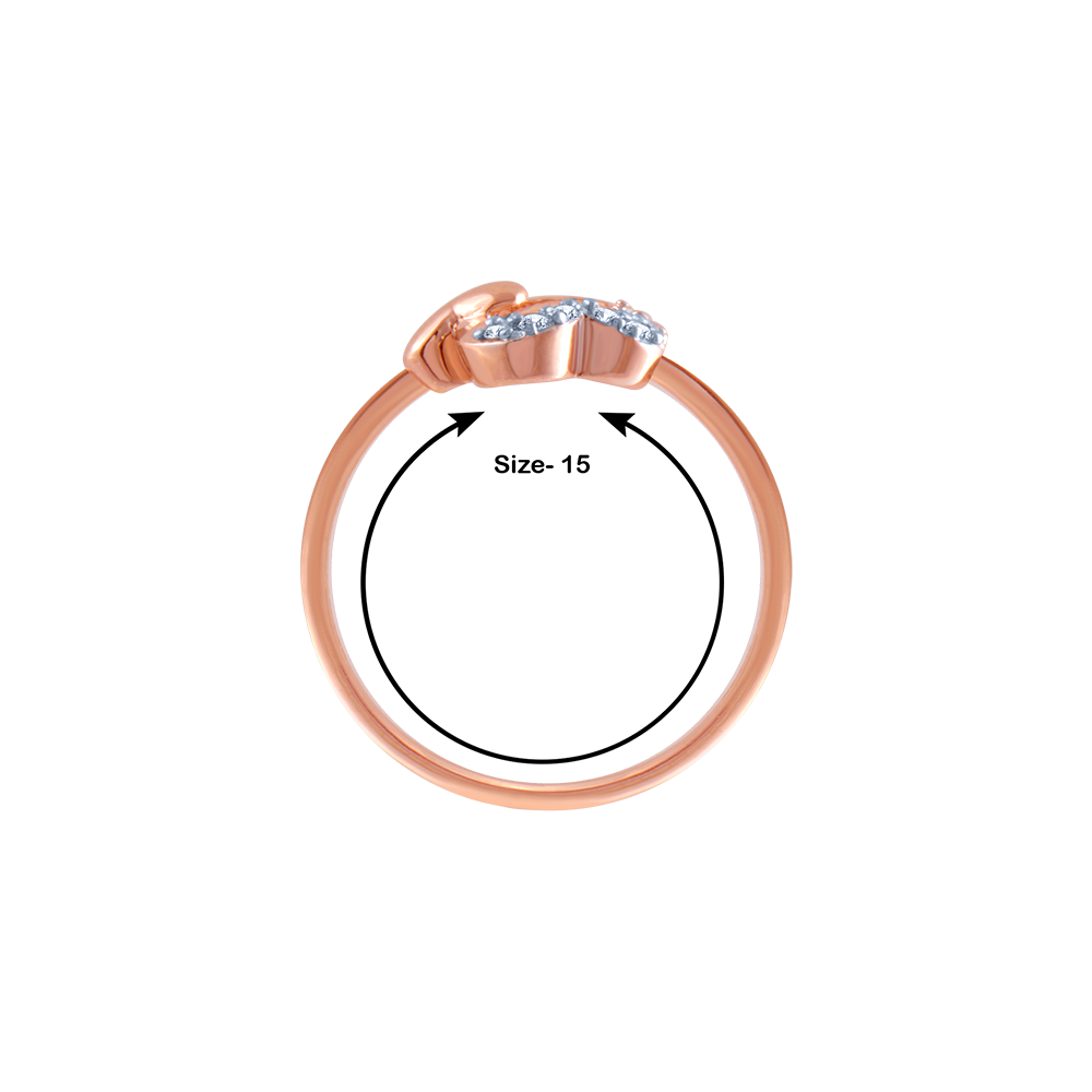 14kt rose gold flower diamond wedding ring