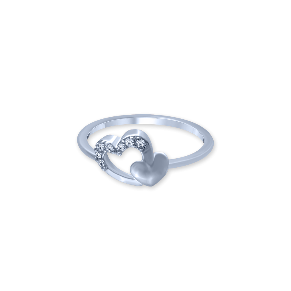 18K (750) White Gold and Diamond Ring for Women