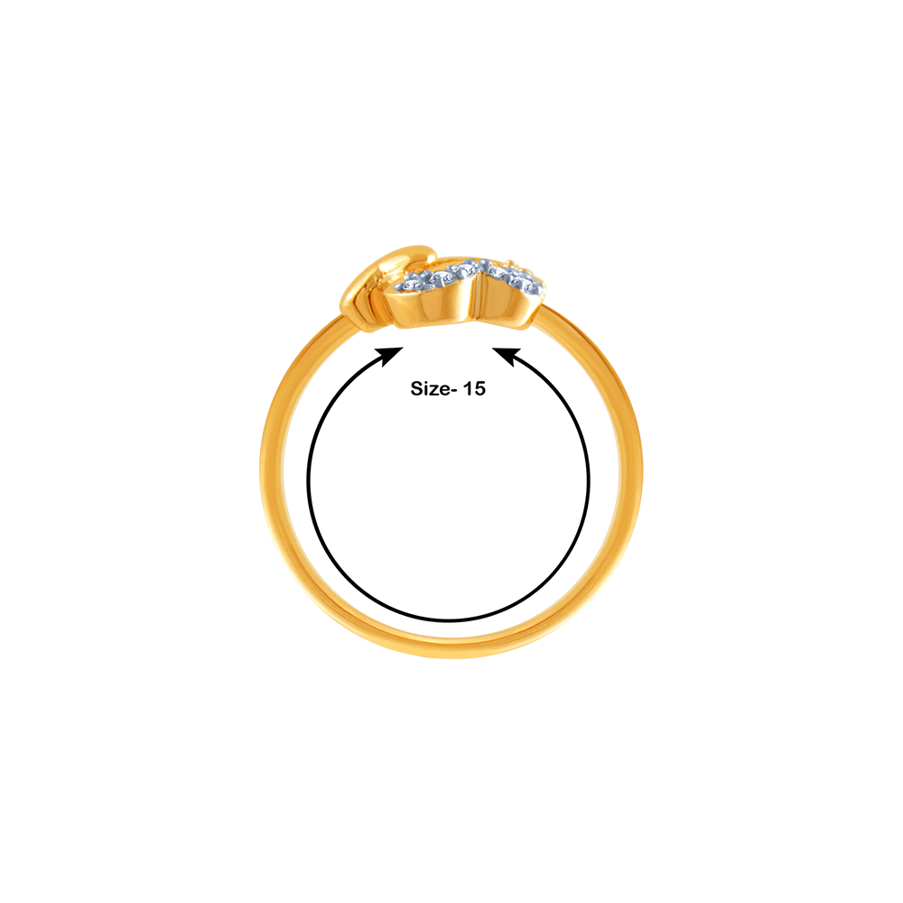 18K (750) Yellow Gold and Diamond Ring for Women